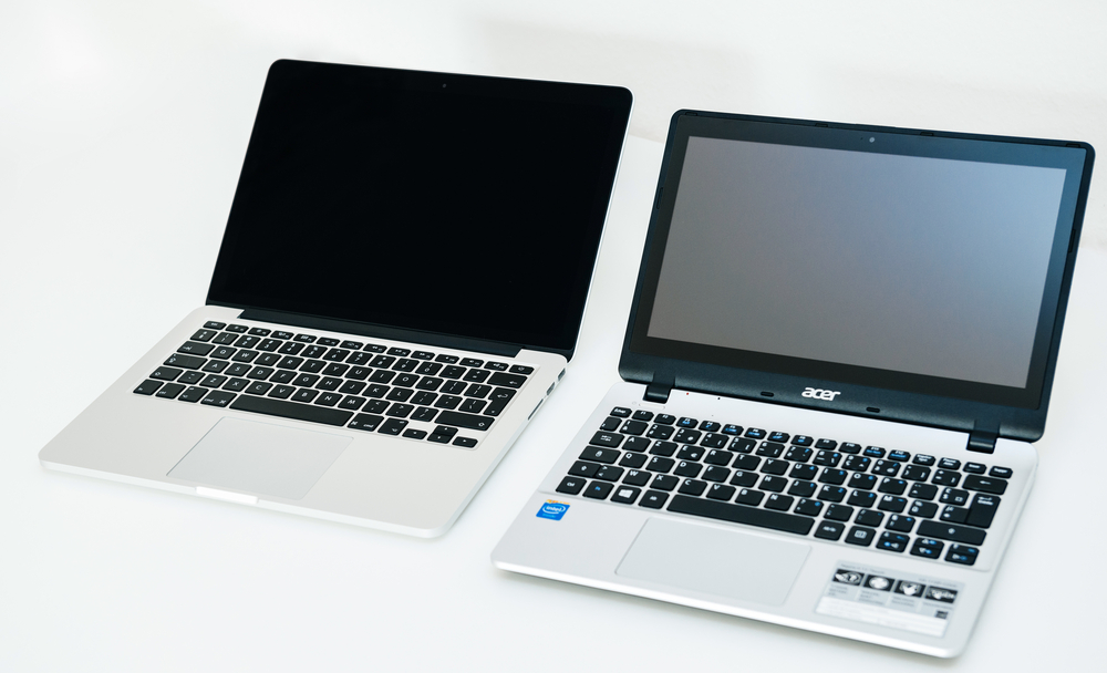 Apple Mac Book pro and Acer Aspire laptop